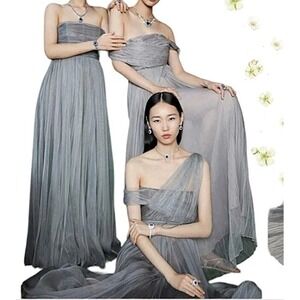 jenny yoo mila bridesmaid dress Jenny Yoo Bridesmaid Dress Mila Size 0 Cinnamon Rose Maxi Chiffon Flutter Sleeve